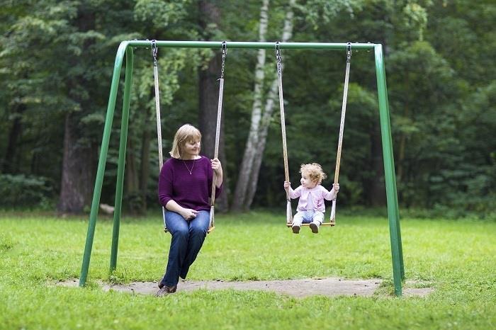 Mother and Child on swing